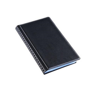 得力(deli)5783 摊开式名片册 90袋180枚 黑色/红棕色 随机发放