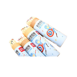 得力彩色铅笔24色筒装绘画铅笔儿童画画铅笔